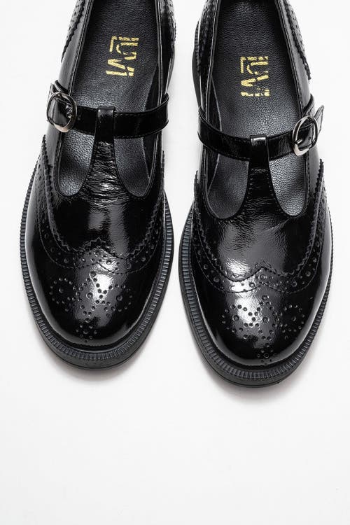 Forever & Always Shoes Janney Leather Strap Loafers In Black