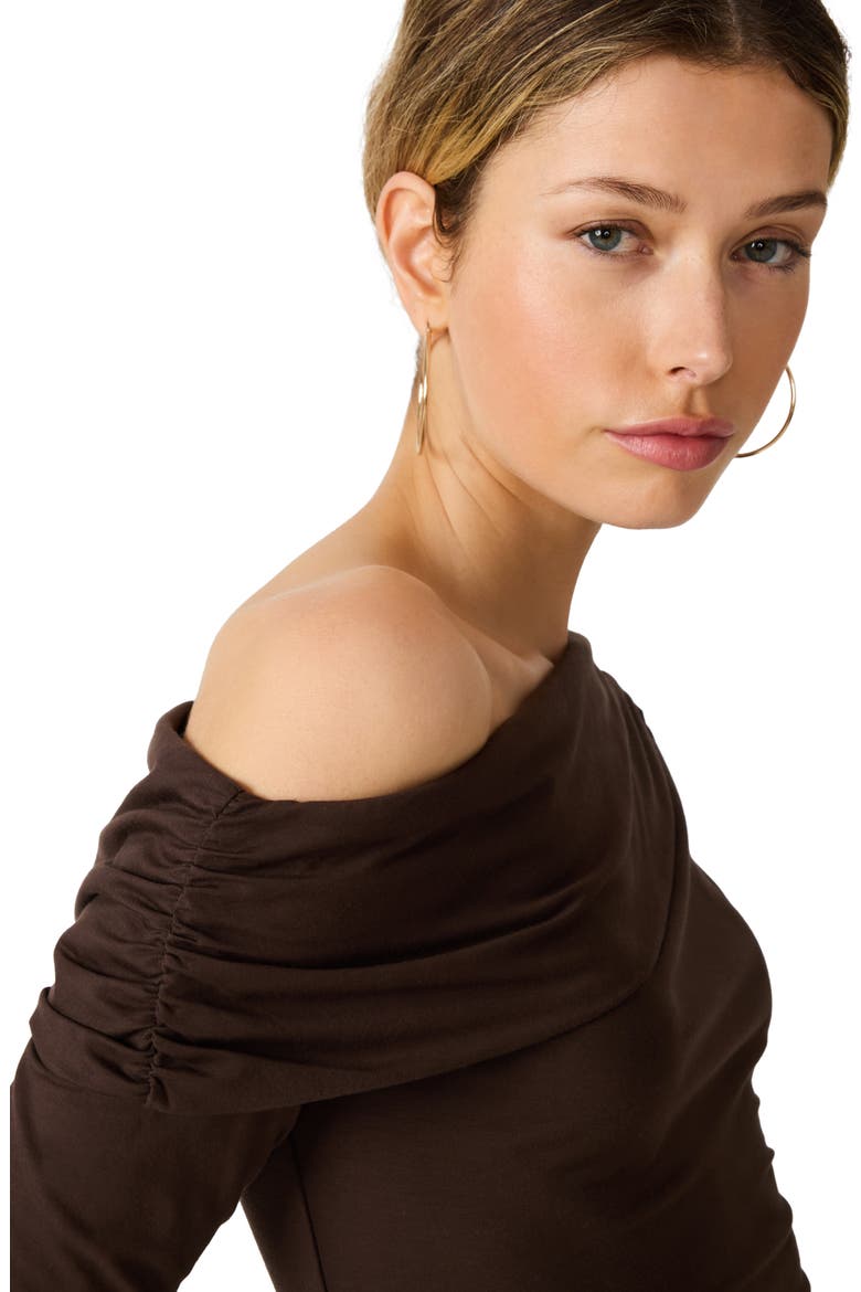 Ryder Off the Shoulder Knit Top, Alternate, color, WALNUT