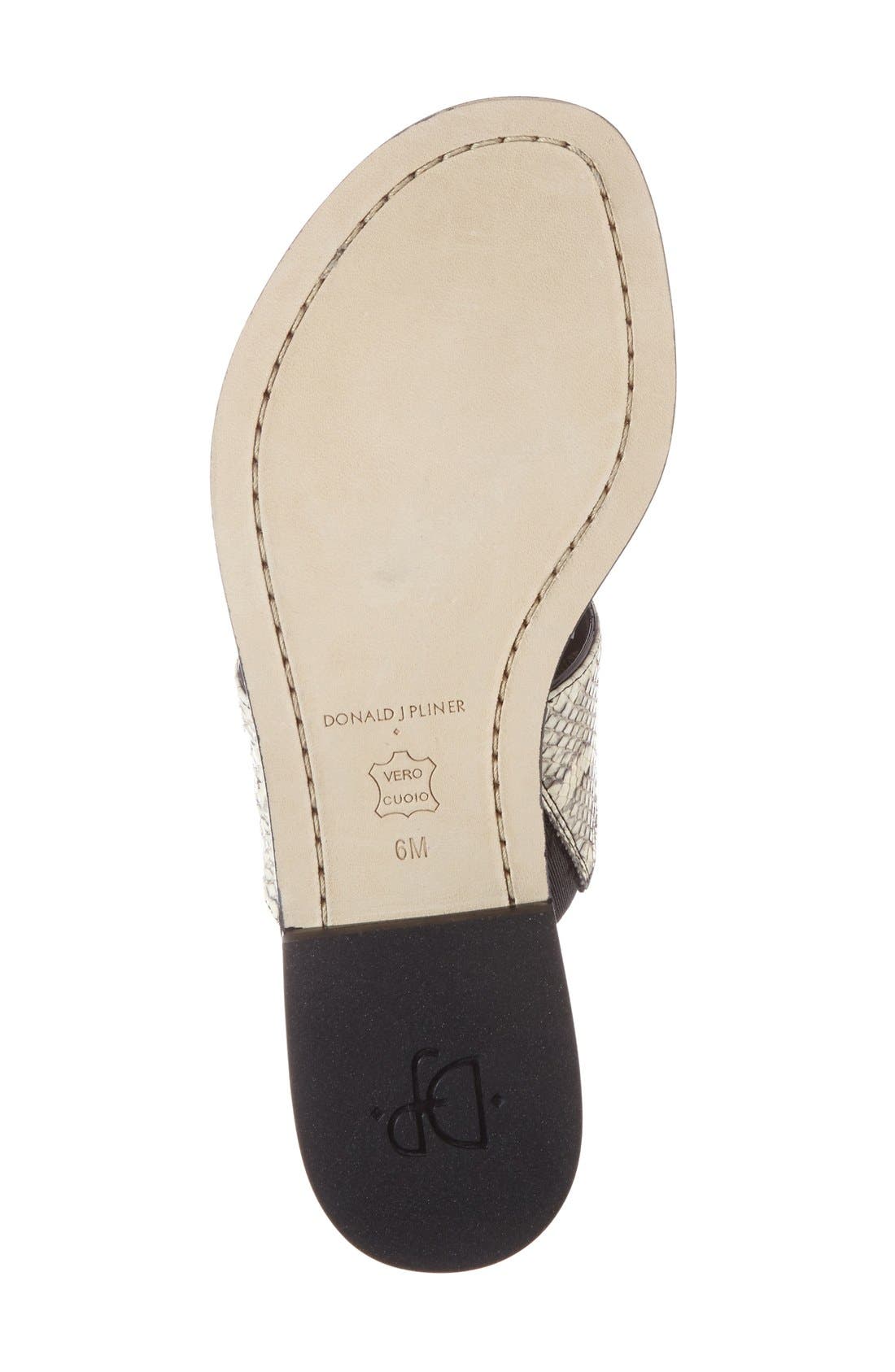 Donald J Pliner 'Lacy' Ankle Strap Sandal, Alternate, color, BLK/BONE