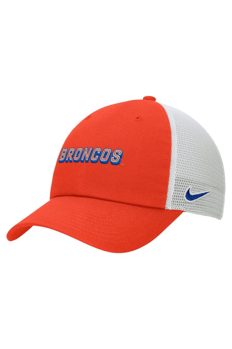 Men's Nike Orange Boise State Broncos On-Field Club Adjustable Trucker Hat, Main, color, Orange