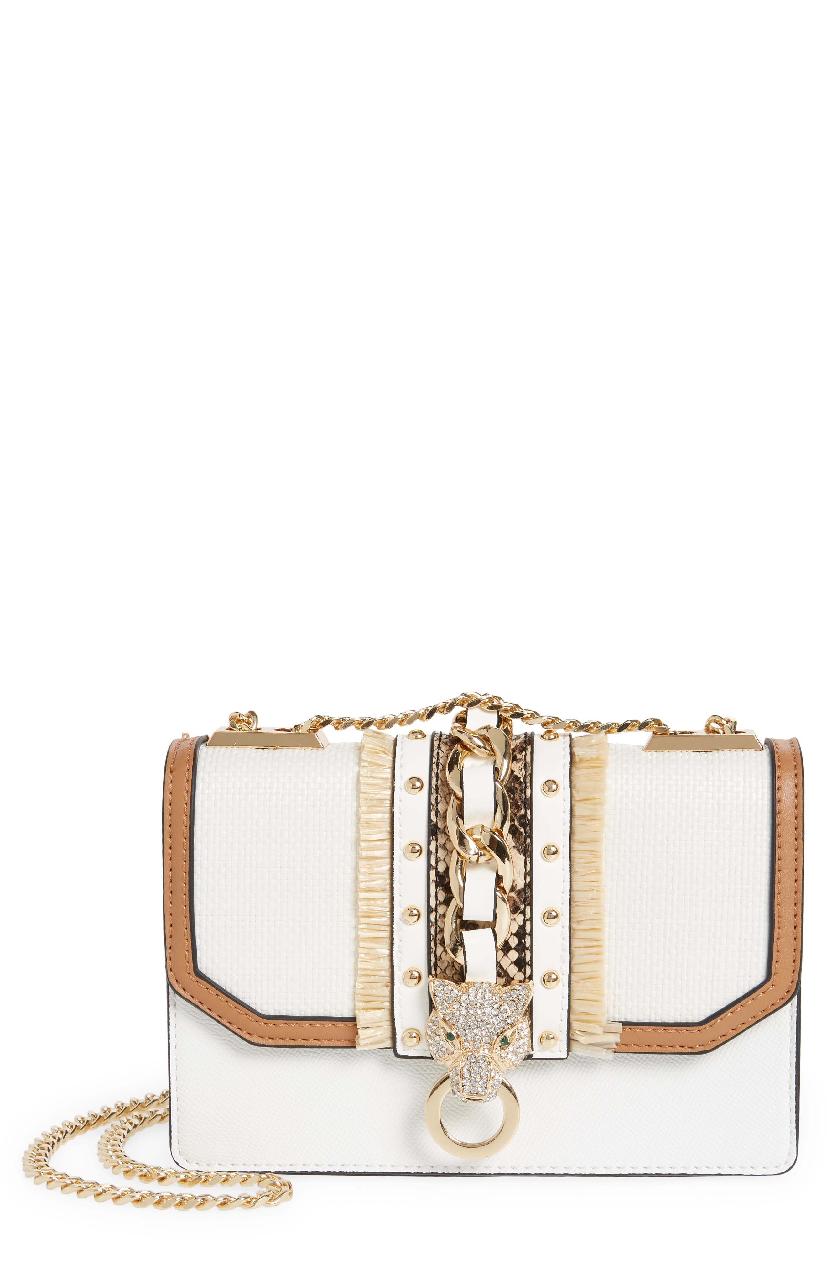 ALDO Rheana Straw Convertible Crossbody Bag, Main, color, 
