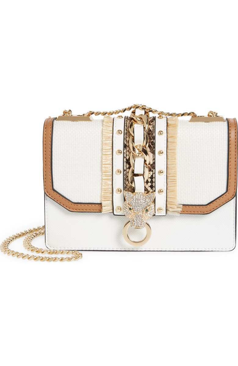 ALDO Rheana Straw Convertible Crossbody Bag, Main, color,
