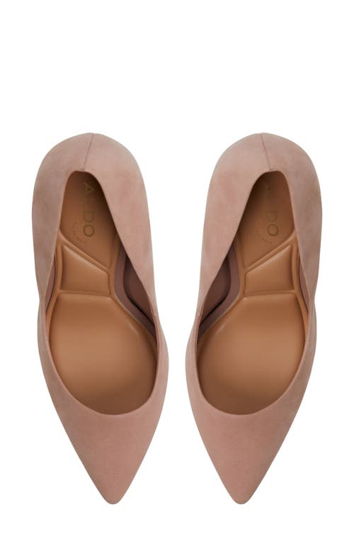 Aldo Lala Snakeskin Embossed Pointed Toe Pump In Other Medium Beige