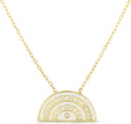 SPHERA MILANO Gold Vermeil CZ Rainbow Necklace