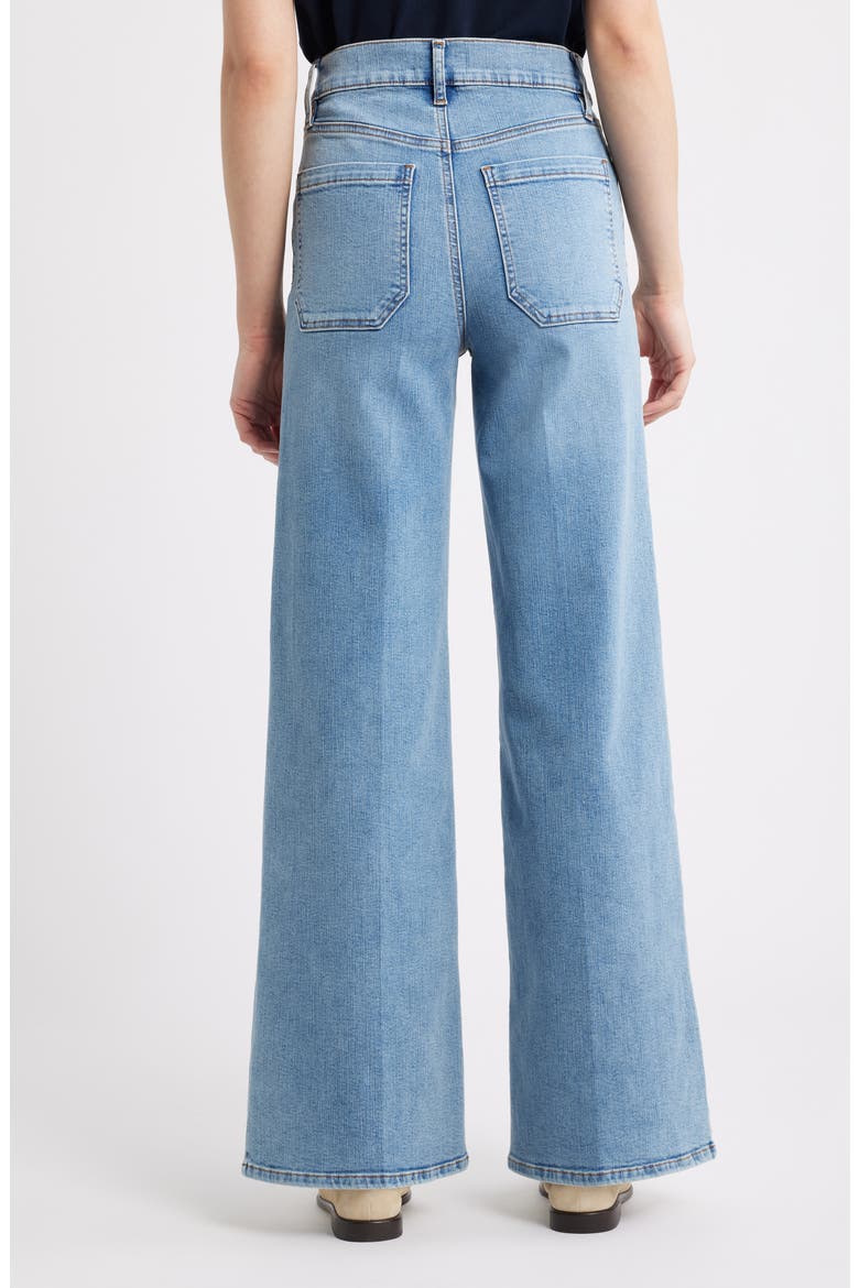 Le Slim Palazzo Patch Pocket High Waist Wide Leg Jeans, Alternate, color, DIVERGE