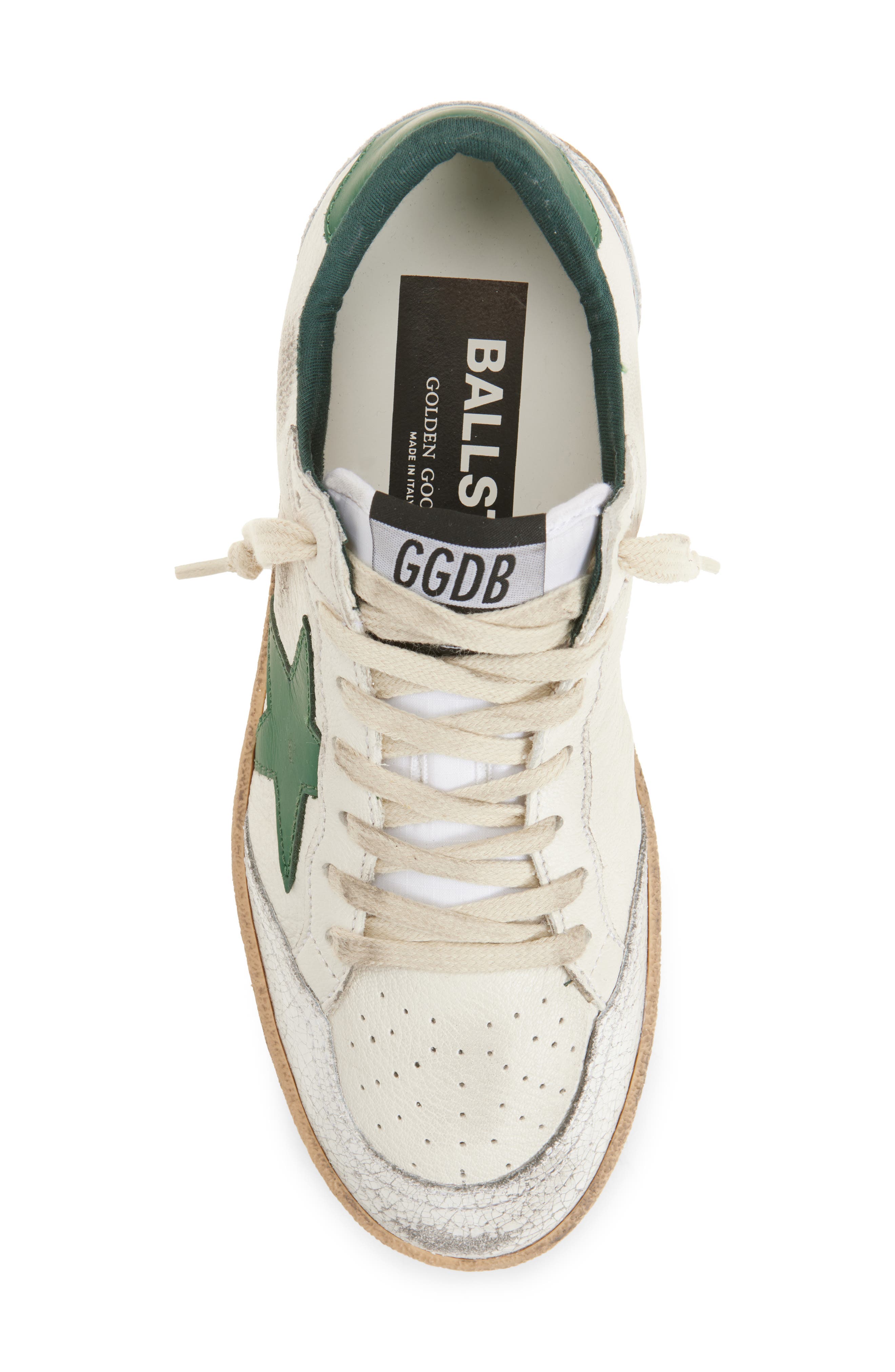 Golden Goose Ball Star Sneaker, Alternate, color, White/ Green