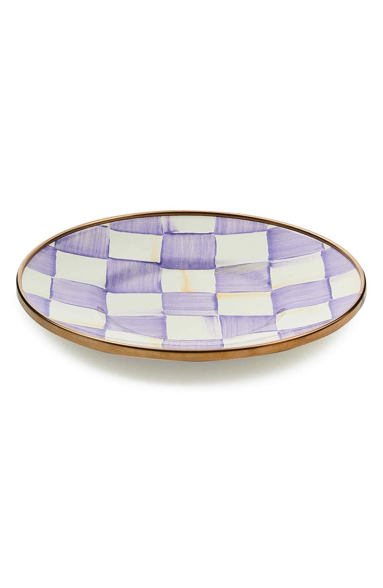 MACKENZIE CHILDS Violet Check Saucer, Alternate, color, Violet