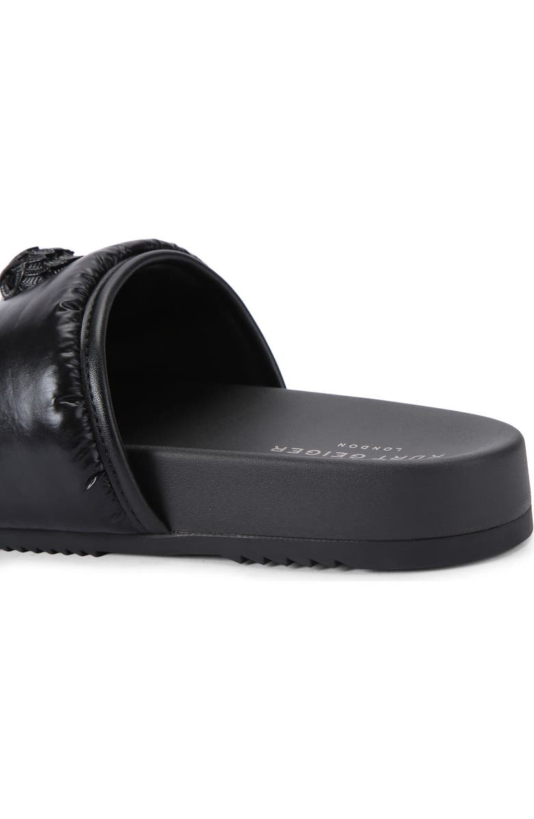 Kurt Geiger London Eagle Head Puff Slide Sandal, Alternate, color, Black