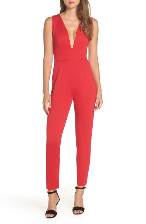 Plunge Neck Jumpsuit