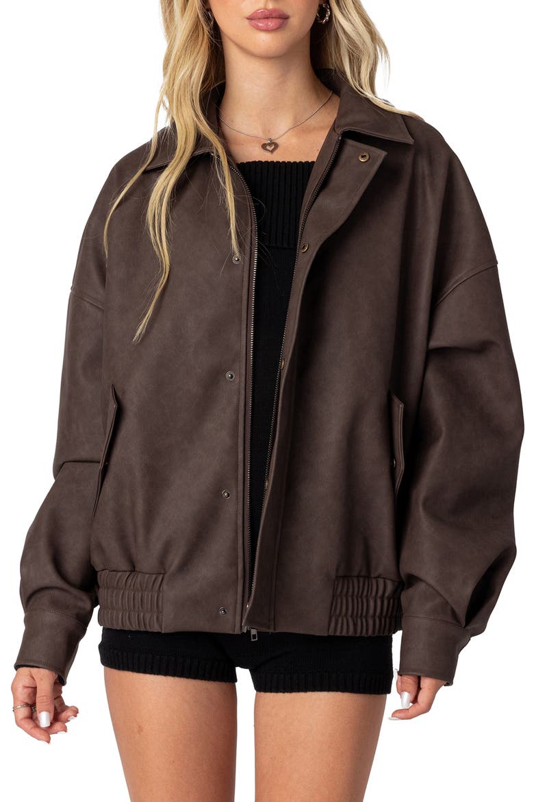 Mori Oversize Faux Leather Jacket (Women) | Nordstrom