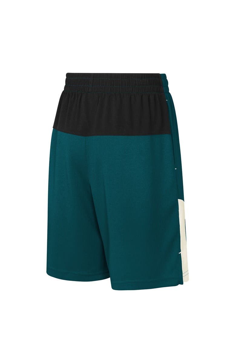 Outerstuff Youth Midnight Green Philadelphia Eagles Fandemonium Mesh Shorts, Alternate, color,