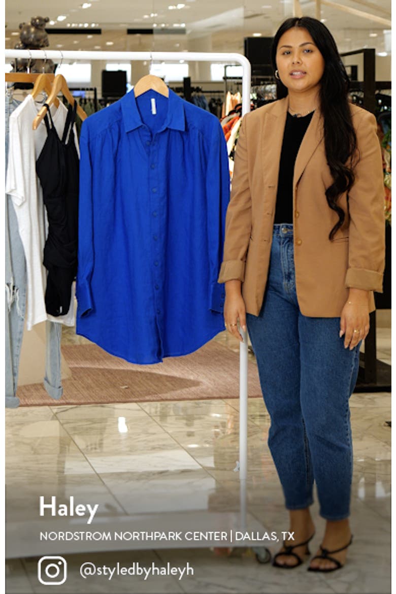 Linen Button-Up Cover-Up Shirtdress video
