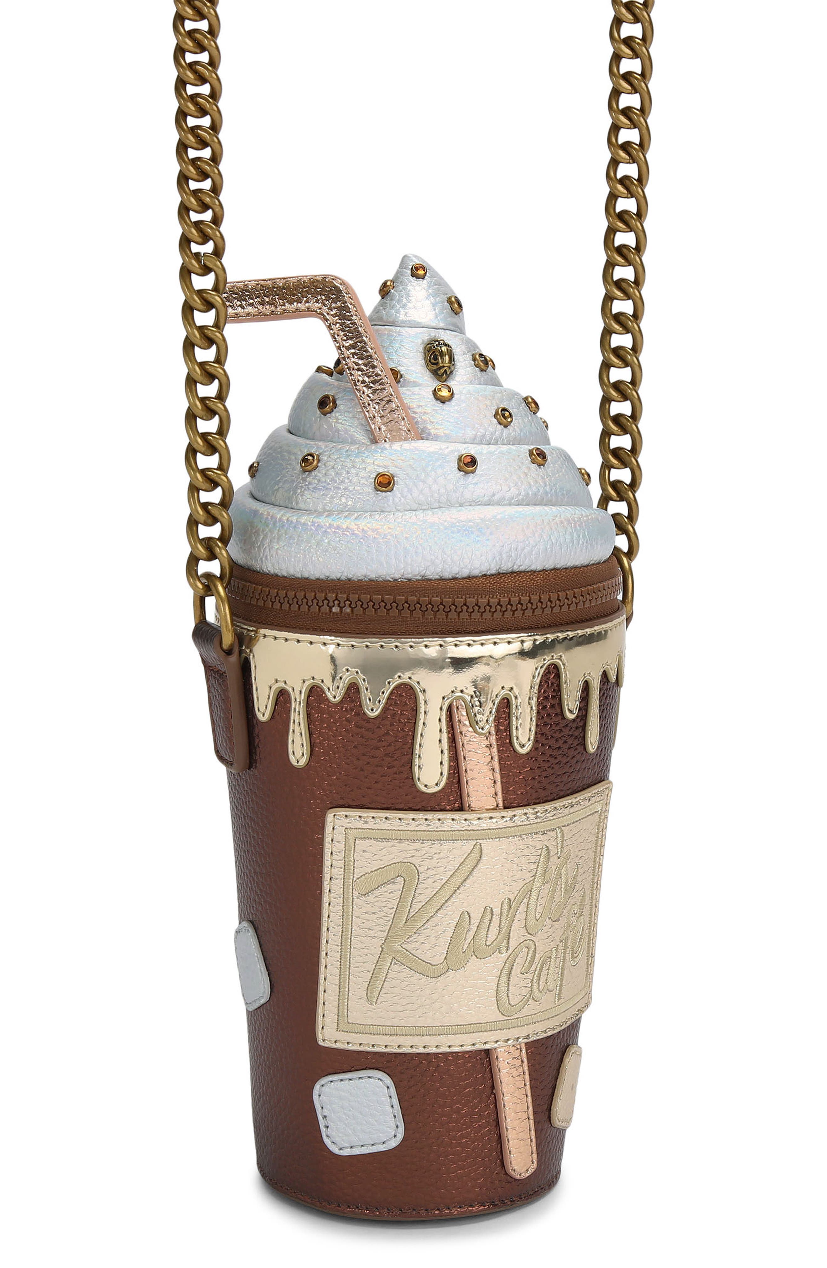 Kurt Geiger London Coffee Cup Shoulder Bag, Alternate, color, Open Brown