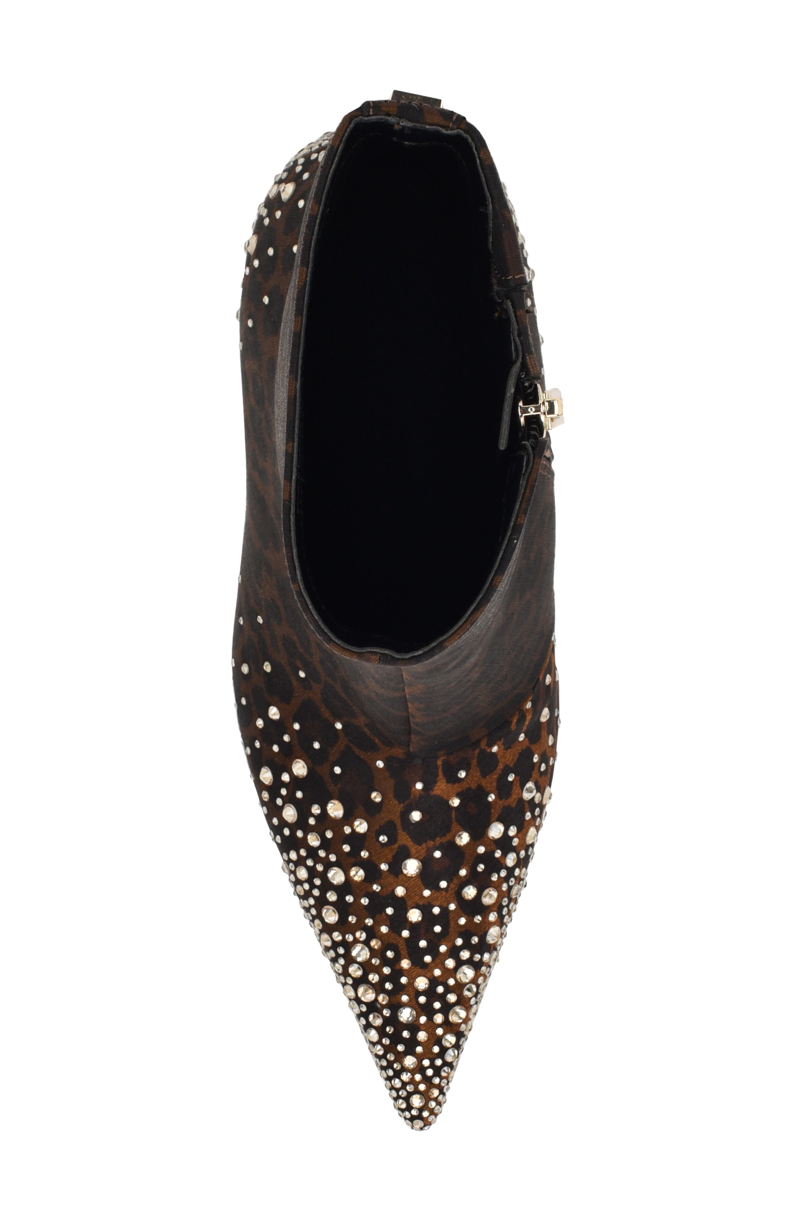 GUESS Gomoray Rhinestone Bootie, Alternate, color, Dark Brown