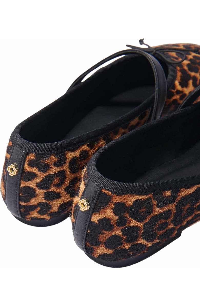 maje Leopard-effect leather ballet flats, Alternate, color,