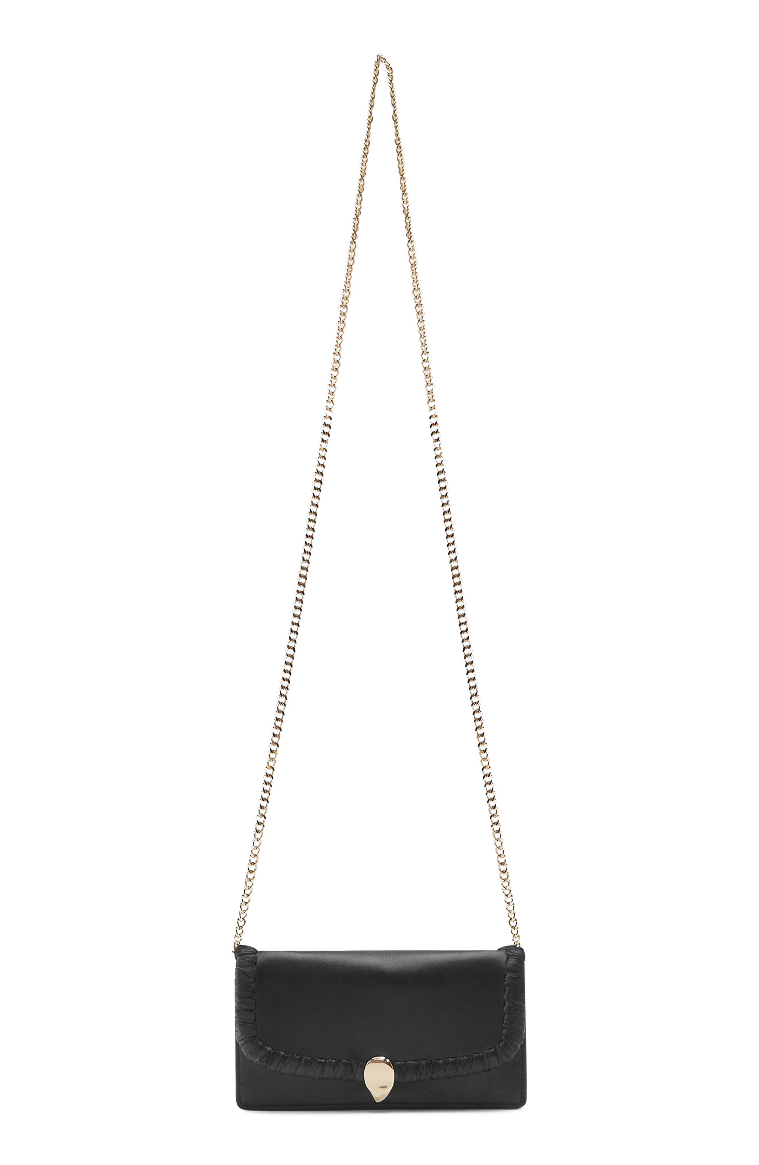 Helen Kaminski Blisse Raffia Trim Wallet, Alternate, color, Black/ Charcoal