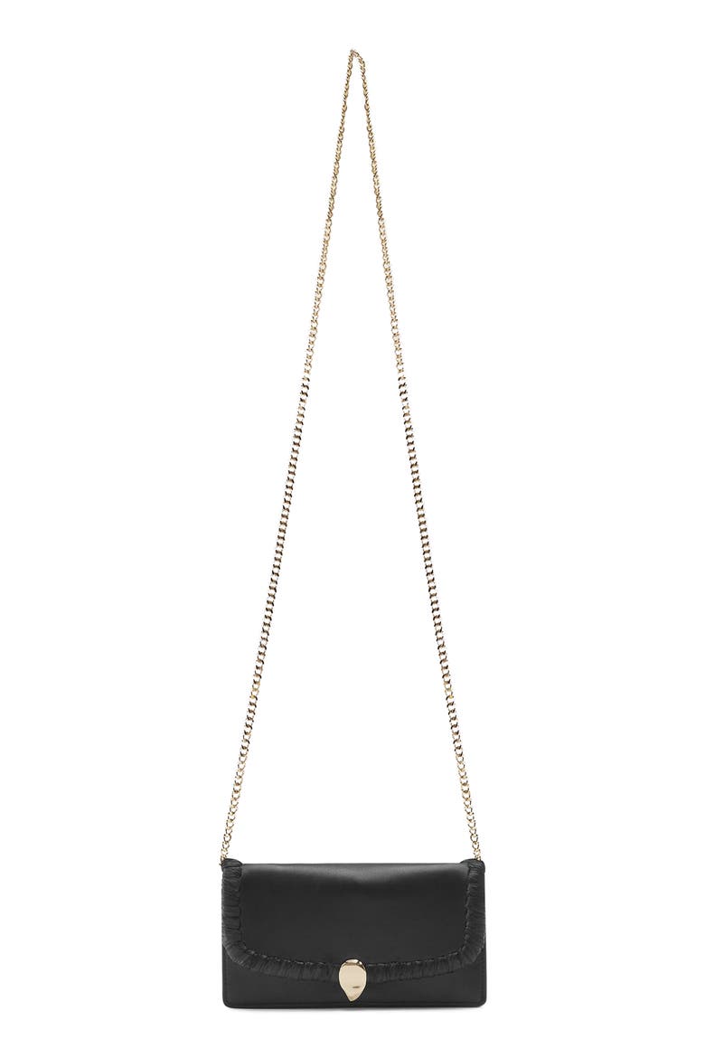 Blisse Raffia Trim Wallet, Alternate, color, BLACK/ CHARCOAL