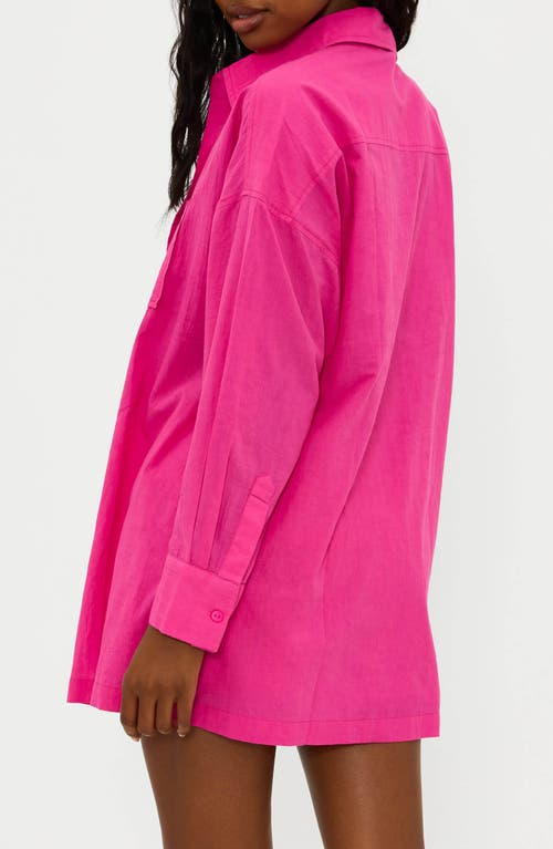 BEACH RIOT BEACH RIOT ALEXA COTTON COVER-UP SHIRT 