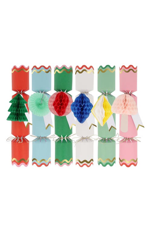 Meri Meri 6-Pack Honeycomb Christmas Crackers in Multi 