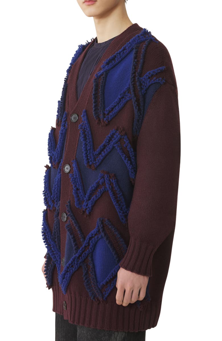 Lanvin Oversized Cardigan In Jacquard, Alternate, color, 