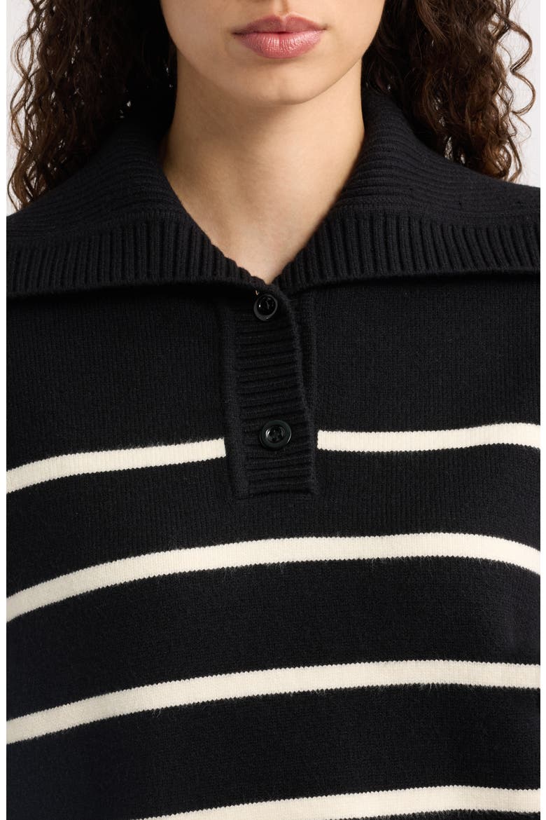 The Easy Sailor Striped Sweater, Alternate, color, BLACK STRIPE