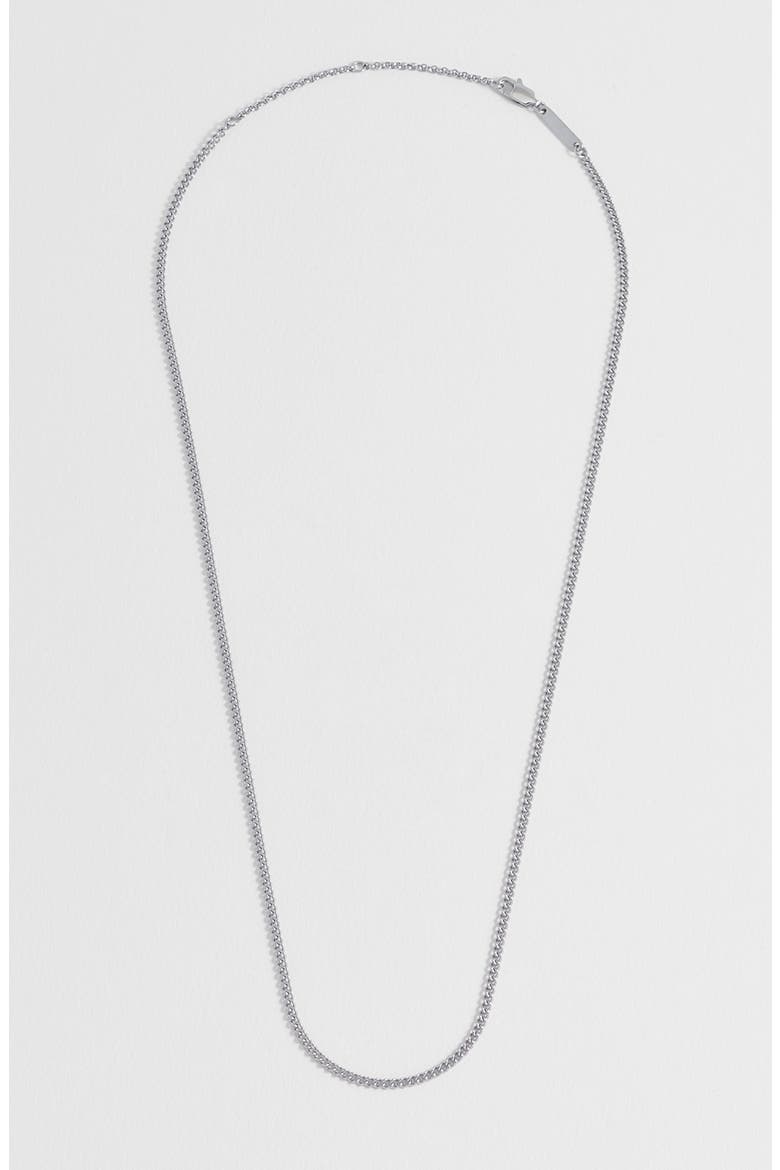 Men's Box Chain Necklace, Alternate, color, SILVER