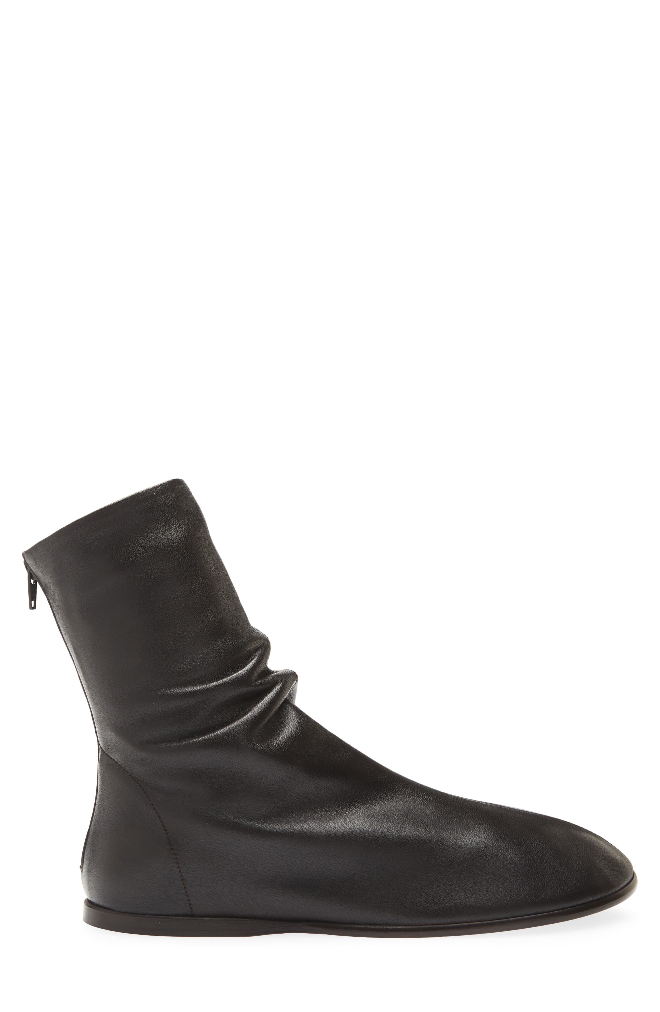 Leather Sock Boot, Alternate, color, DARK CHOCOLATE