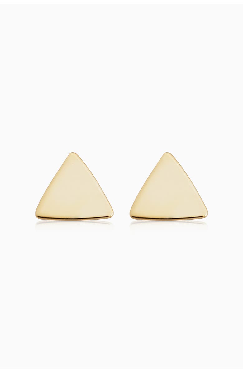 Oradina 14K Yellow Gold Triangle Studs, Main, color, Yellow Gold