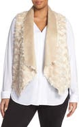 Tart 'Sheri' Drape Front Faux Fur Vest