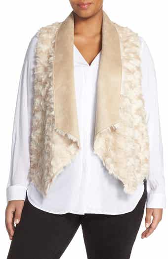 Tart 'Sheri' Drape Front Faux Fur Vest
