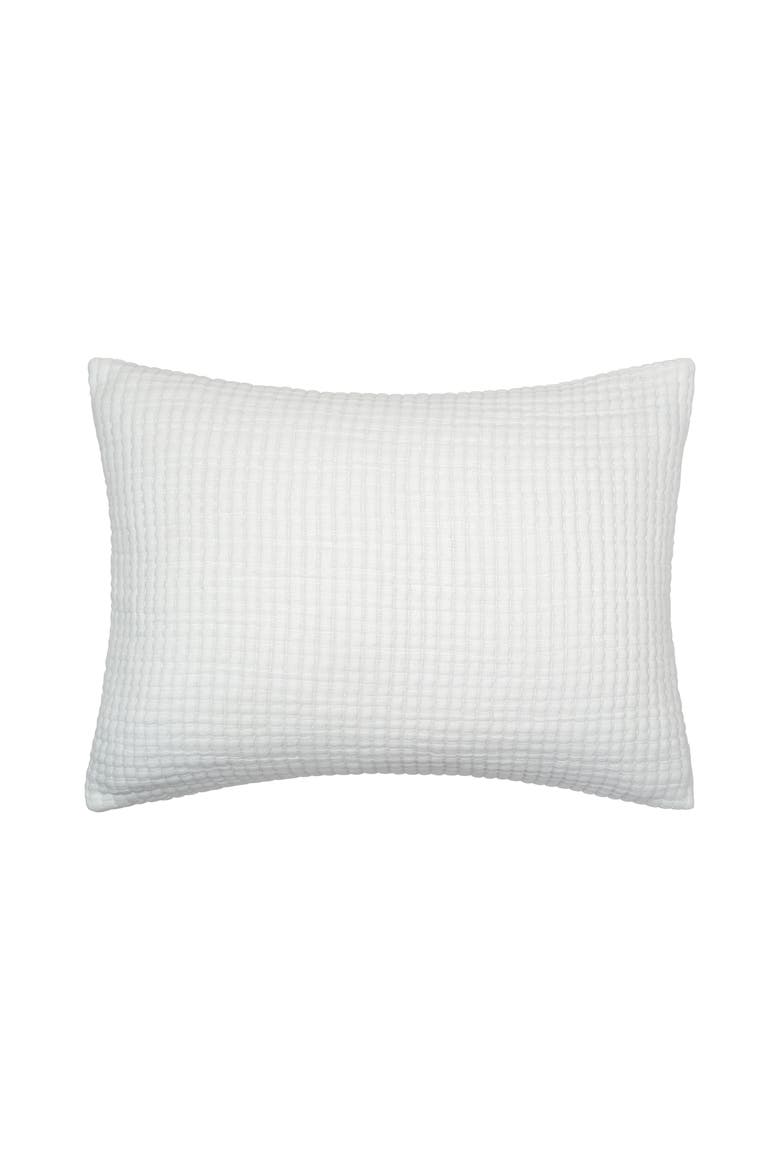 Lida White 100% Cotton Standard Sham 20" x 26", Main, color, White