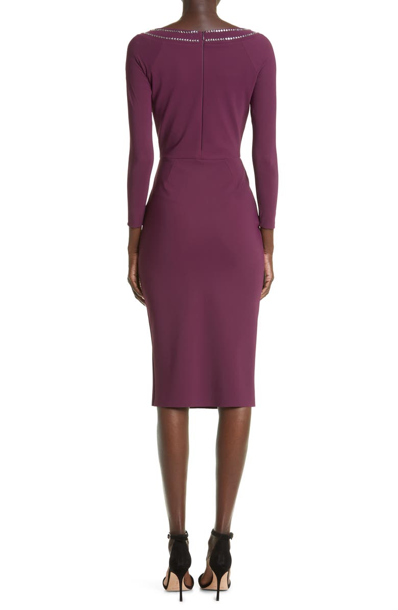 Chiara Boni La Petite Robe Milva Studded Long Sleeve Midi Dress, Alternate, color, 