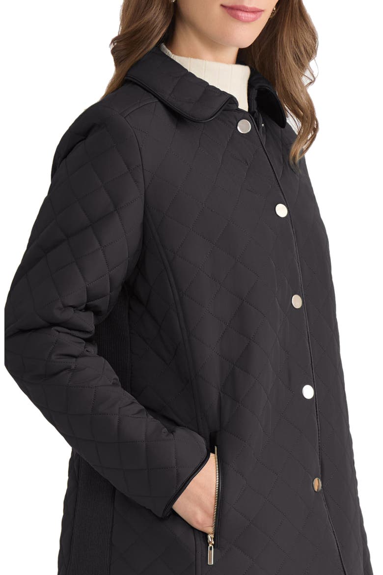 Quilted Jacket, Alternate, color, JONES BLACK