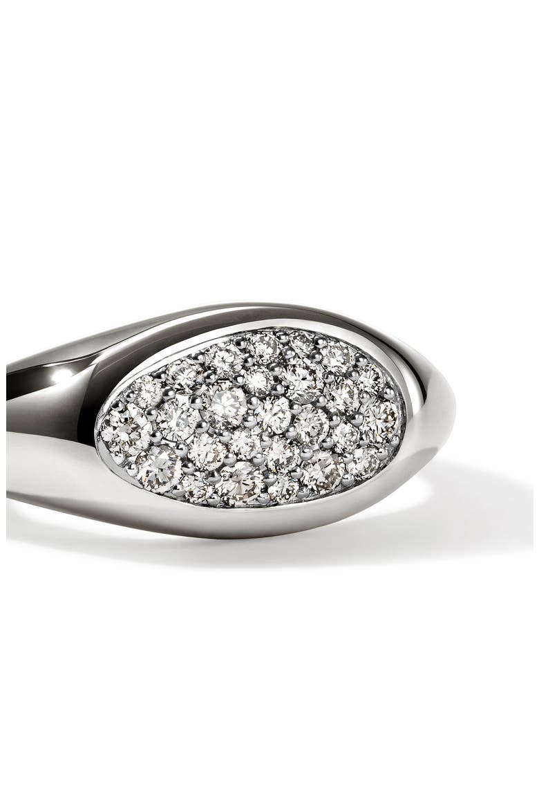 Pebble Ring, Sterling Silver, Diamonds, Alternate, color, SILVER