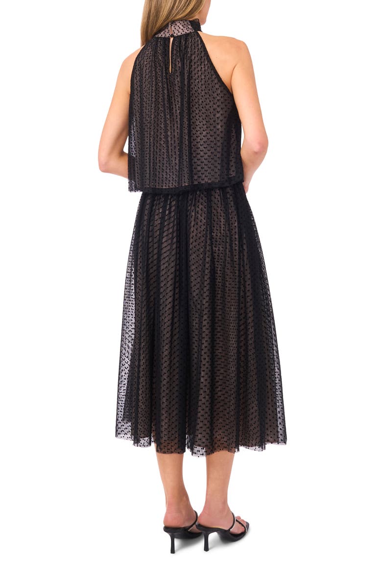 Swiss Dot Tulle Midi Skirt, Alternate, color, RICH BLACK