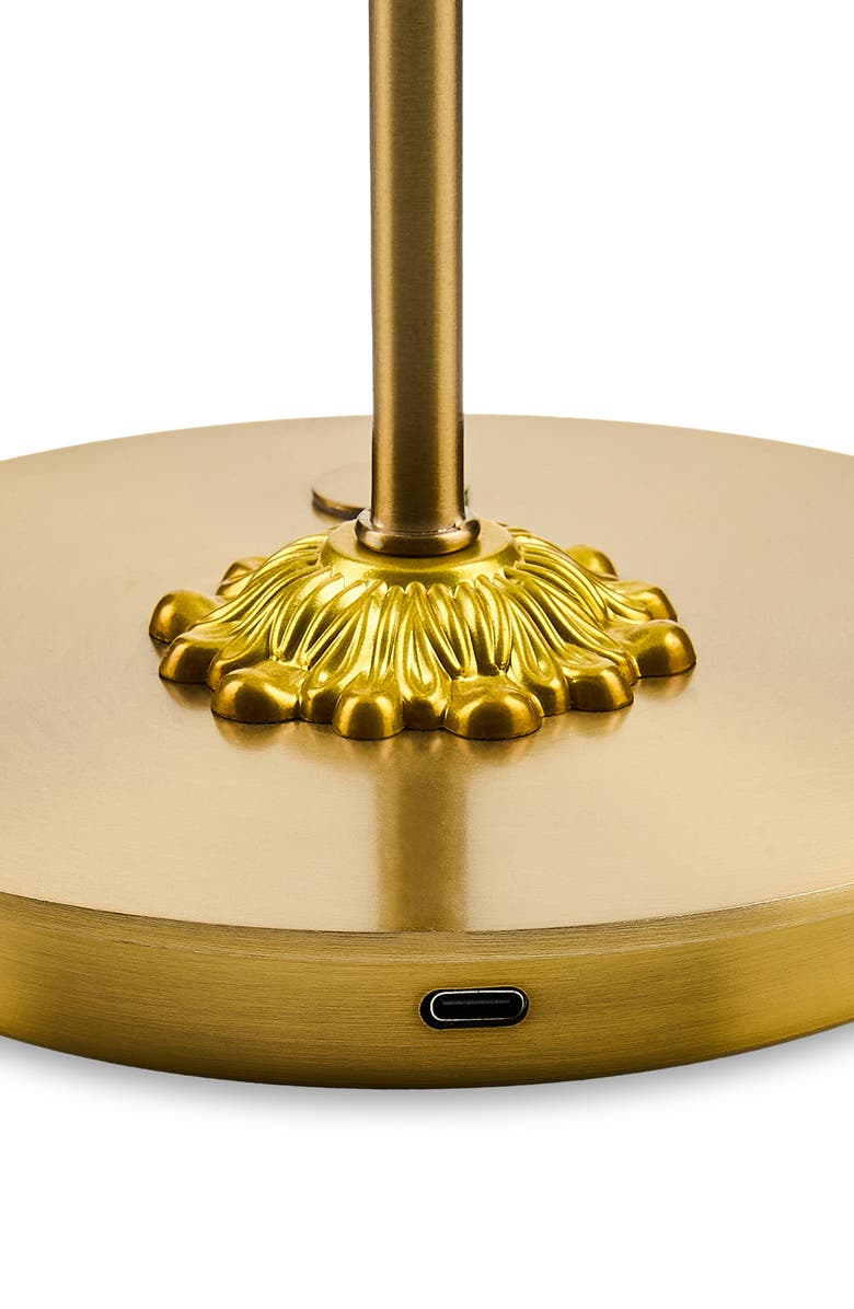 MACKENZIE CHILDS Sterling Check LED Rechargeable Dome Table Lamp, Alternate, color, Sterling