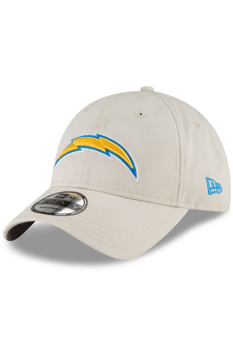 New Era Men's New Era Khaki Los Angeles Chargers DB Playmaker 9TWENTY Adjustable Hat, Main, color,