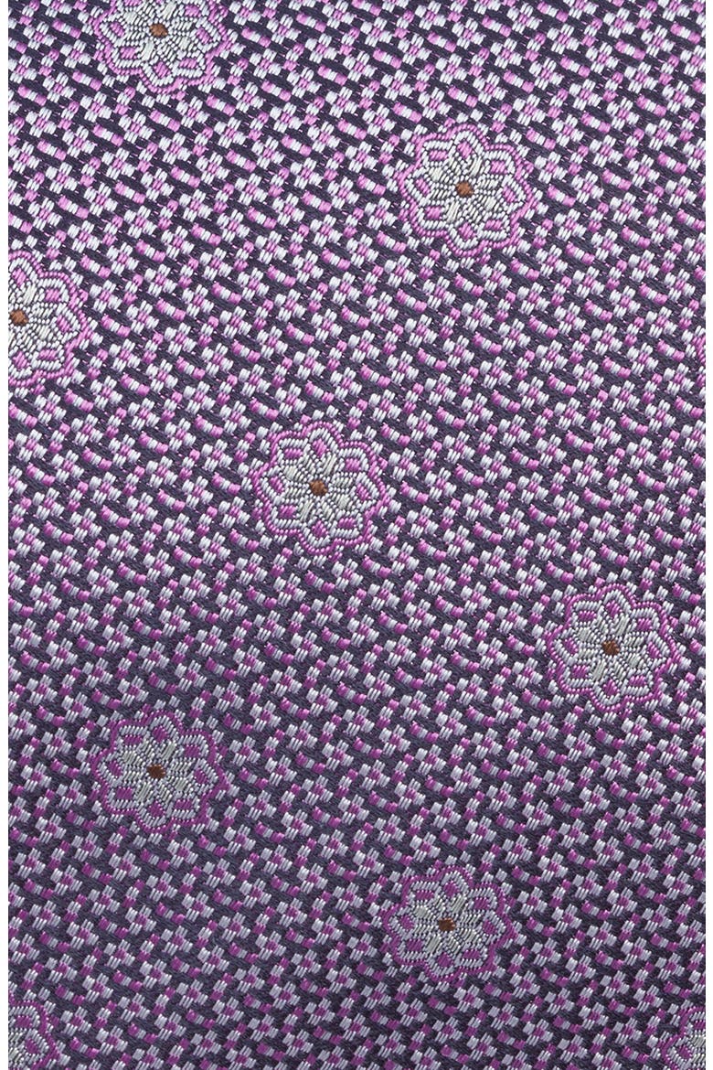 Flower Silk Tie, Alternate, color, PURPLE