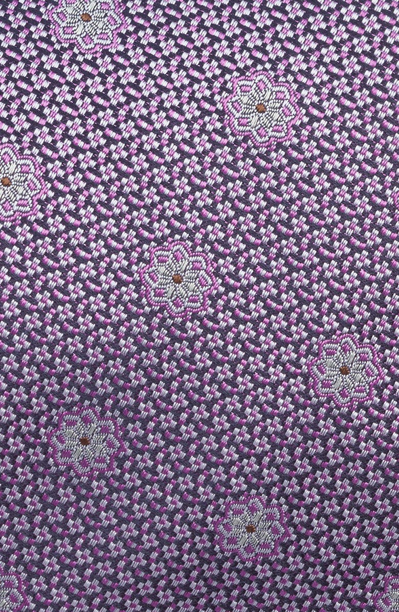 Canali Flower Silk Tie, Alternate, color, Purple