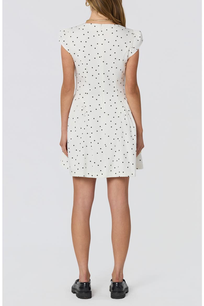 Averi Polka Dot Minidress, Alternate, color, WHITE/ BLACK POLKA DOT
