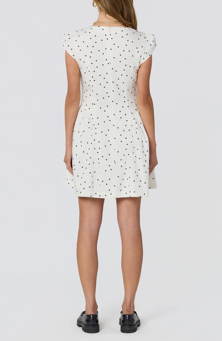 ASTR the Label Averi Polka Dot Minidress, Alternate, color, White/ Black Polka Dot