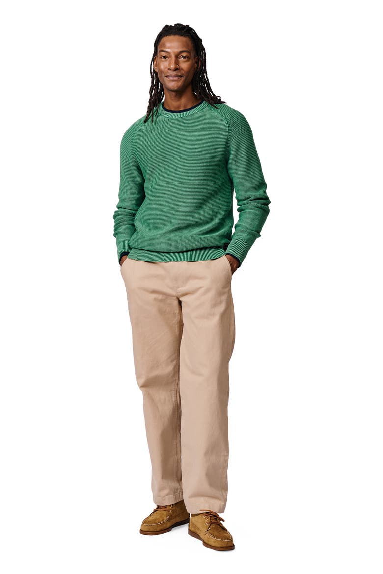 Saxilby Tuck Stitch Crew Neck Jumper, Alternate, color, Green
