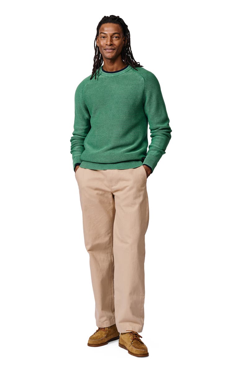 Aubin Saxilby Tuck Stitch Crew Neck Jumper, Alternate, color, Green
