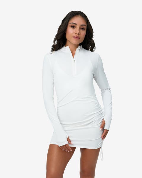 Women's Drawstring Coverup Dress
