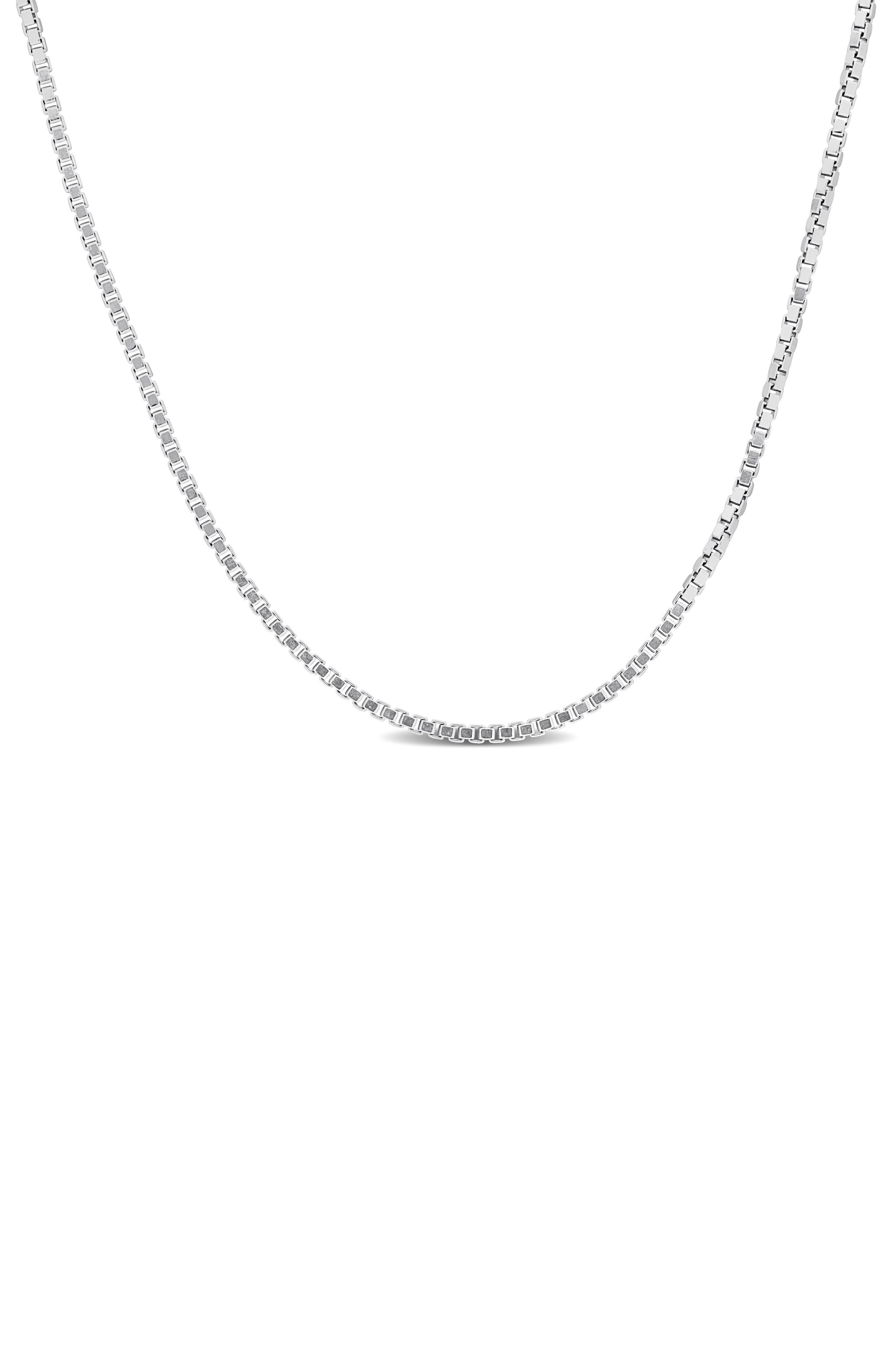DELMAR Box Link Chain Necklace, 0.65mm