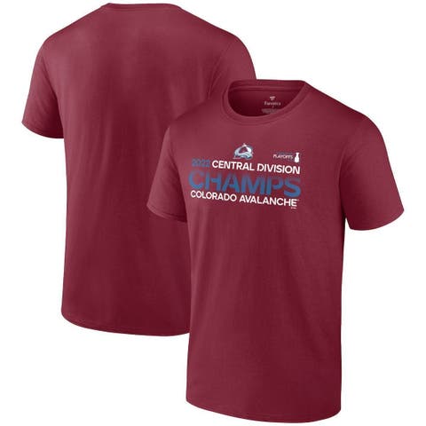 Men's Fanatics Branded Burgundy Colorado Avalanche 2022 Central Division Champions Big & Tall T-Shirt
