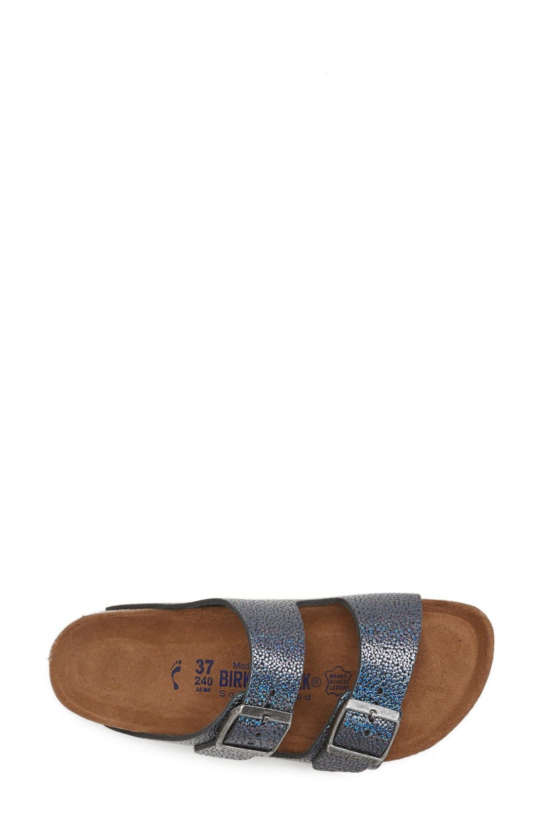 Birkenstock 'Arizona' Soft Footbed Textured Leather Sandal, Alternate, color, 
