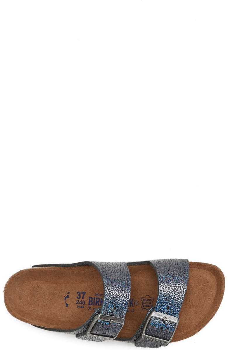 Birkenstock 'Arizona' Soft Footbed Textured Leather Sandal, Alternate, color,