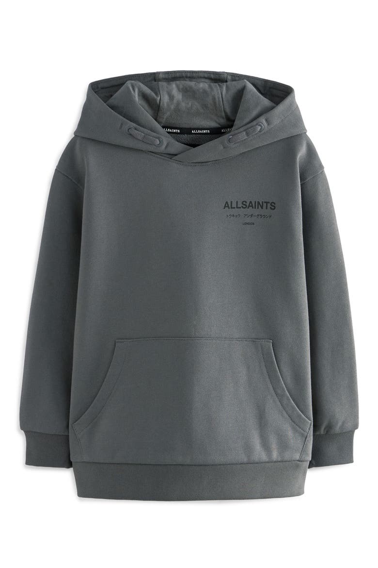 Kids' Underground Oversize Logo Hoodie, Main, color, GREY