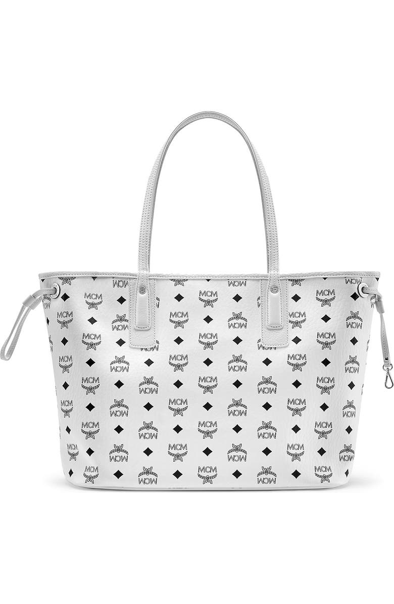 MCM Medium Liz Reversible Shopper, Alternate, color, White/ White